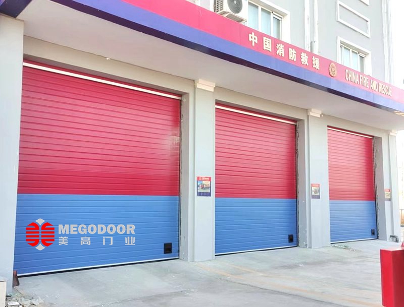 徐州消防提升门生产厂家，美高门业助力消防车库高效出警缩略图