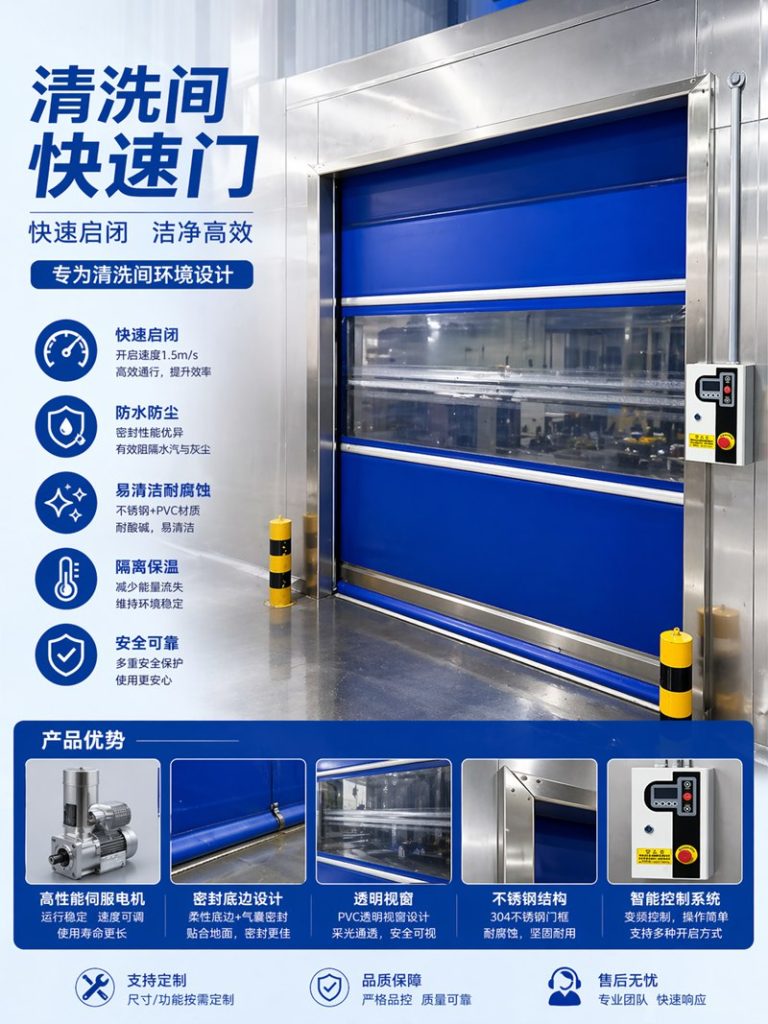 美高门业304不锈钢快速门｜徐州洁净车间防水快速门供应商缩略图